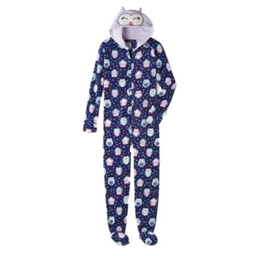 Purple Owl Footie Pajamas